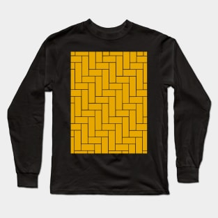 Yellow and Black Geometric Tiles Long Sleeve T-Shirt